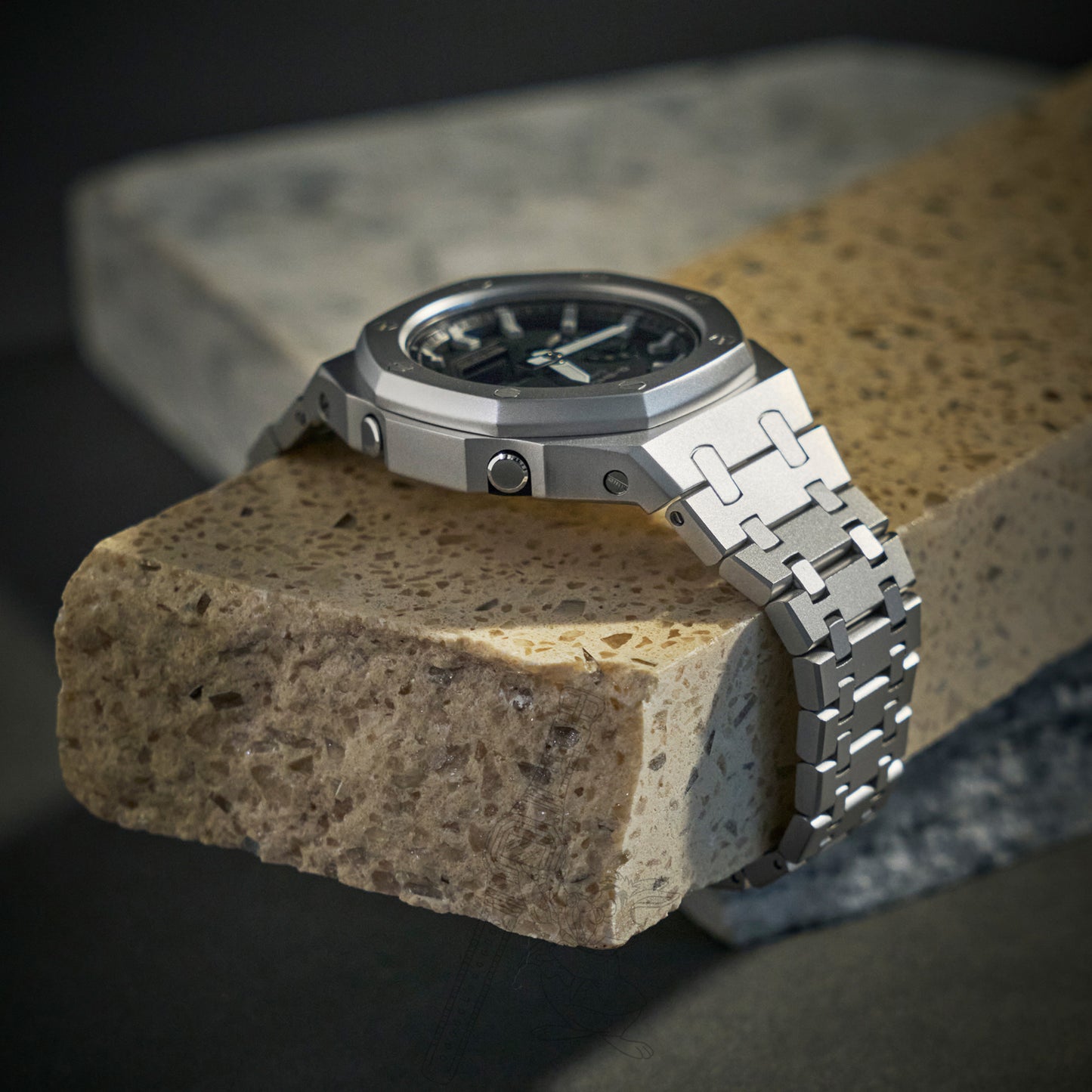 CASIOAK SANDBLAST BLACK DIAL G-SHOCK MOD GA2100 GA-2100 MEN’S WATCH