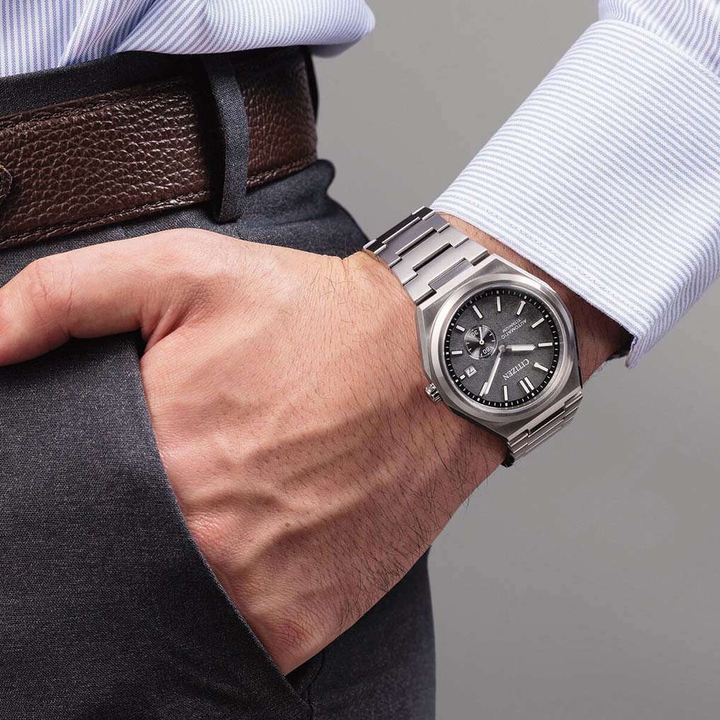 CITIZEN NJ0180-80H "ZENSHIN" AUTOMATIC SUPER TITANIUM GREY DIAL WATCH
