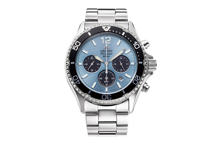 ORIENT RA-TX0206L RA-TX0206L10B SOLAR CHRONOGRAPH BLUE DIAL WATCH