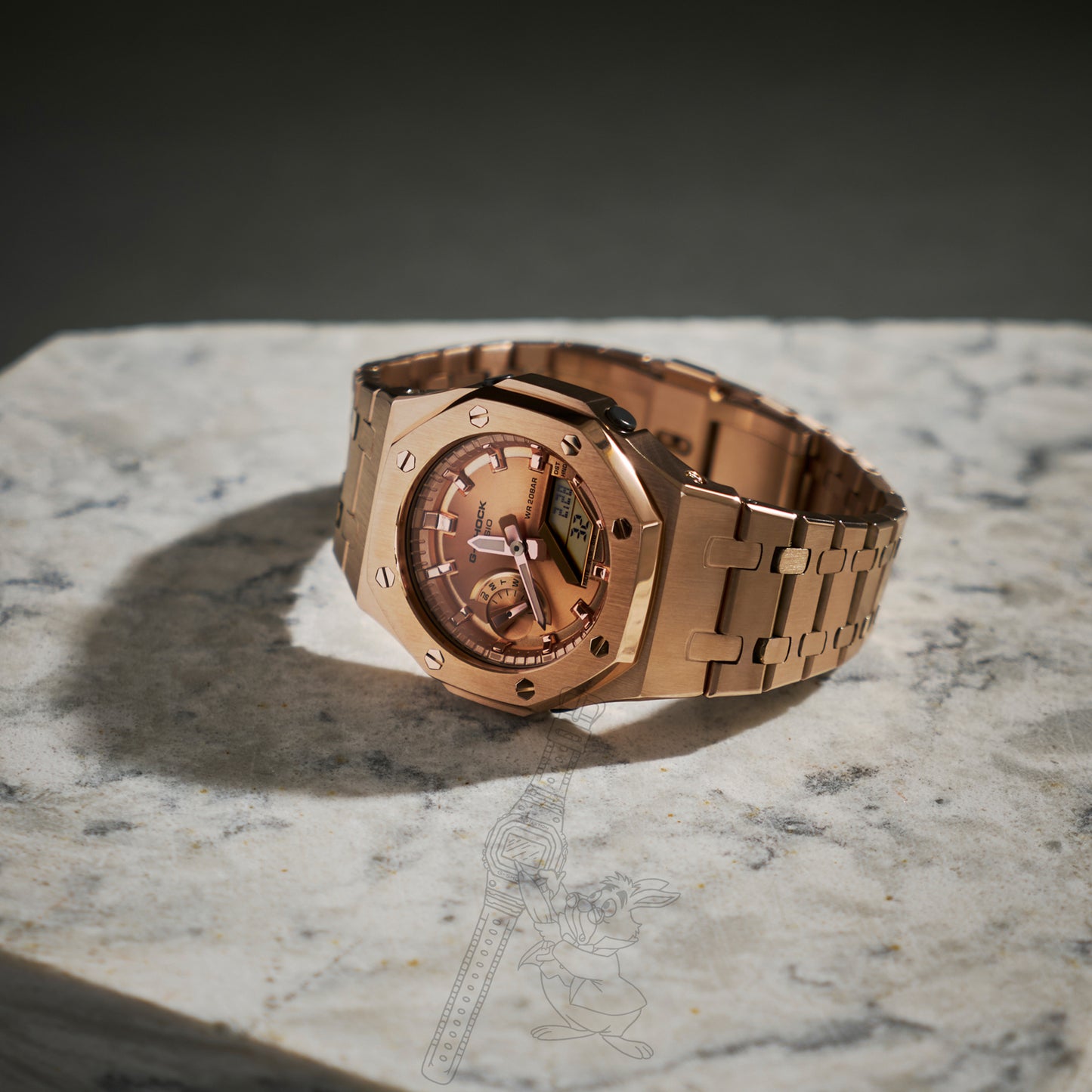 CASIOAK ROSE GOLD G-SHOCK MOD GMA-S2100 WOMEN’S / MID-SIZE WATCH