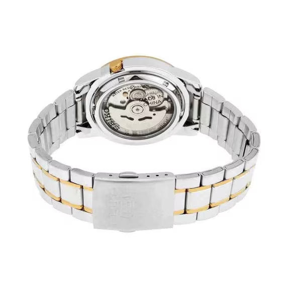 SEIKO 5 SNKE54K1 SNKE54K AUTOMATIC TWO-TONE WHITE DIAL WATCH 39MM
