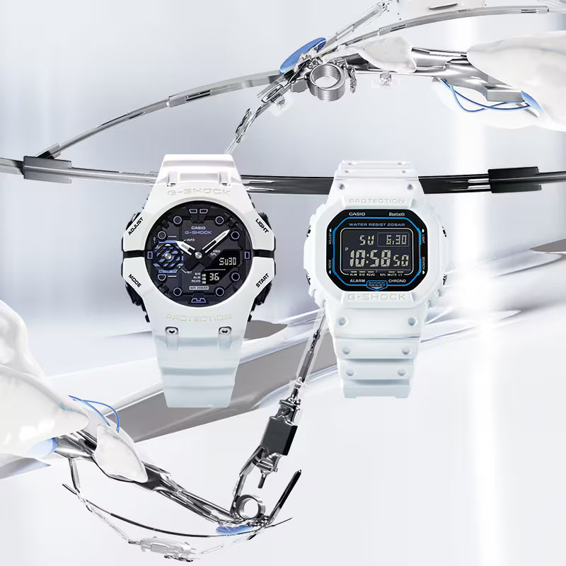 CASIO G-SHOCK DW-B5600SF-7 WHITE BLUETOOTH DIGITAL WATCH