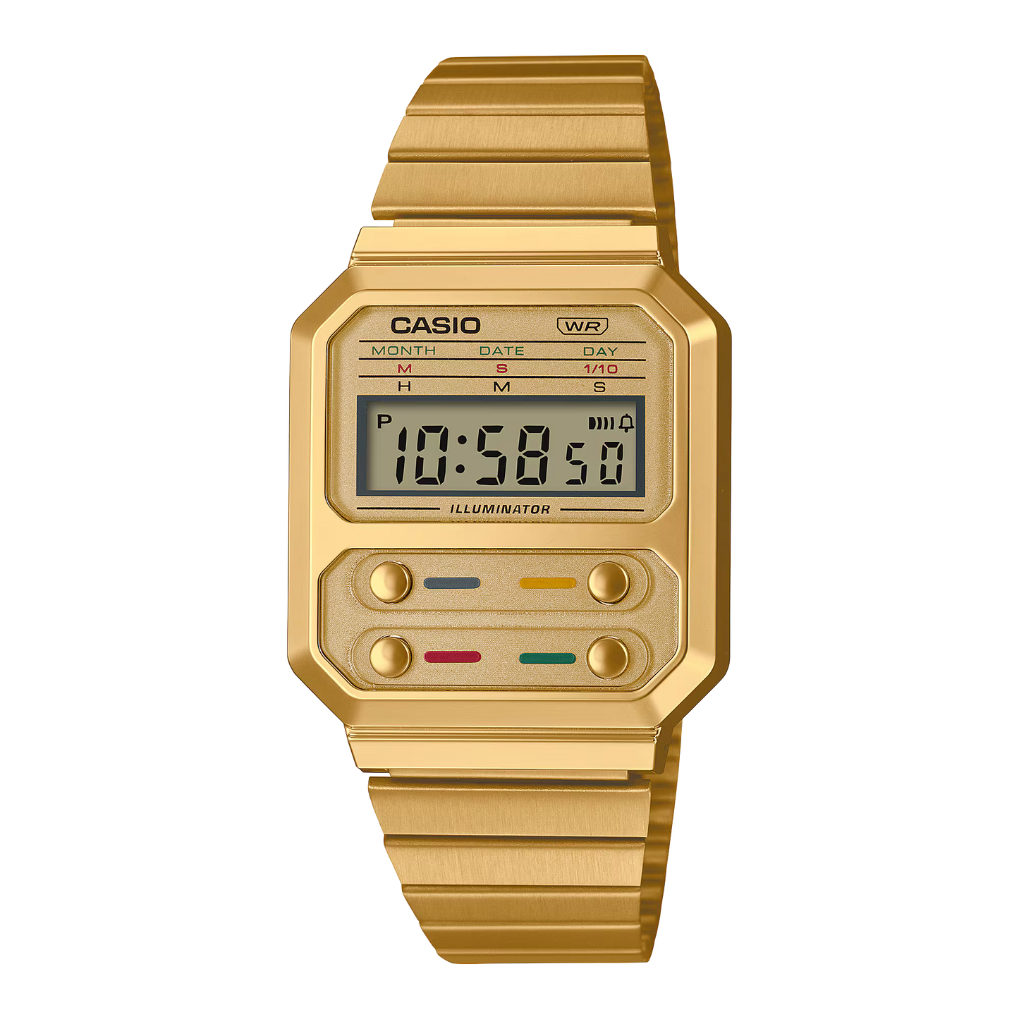 CASIO A100WEG-9A A100WEG A100 VINTAGE GOLD DIGITAL WATCH