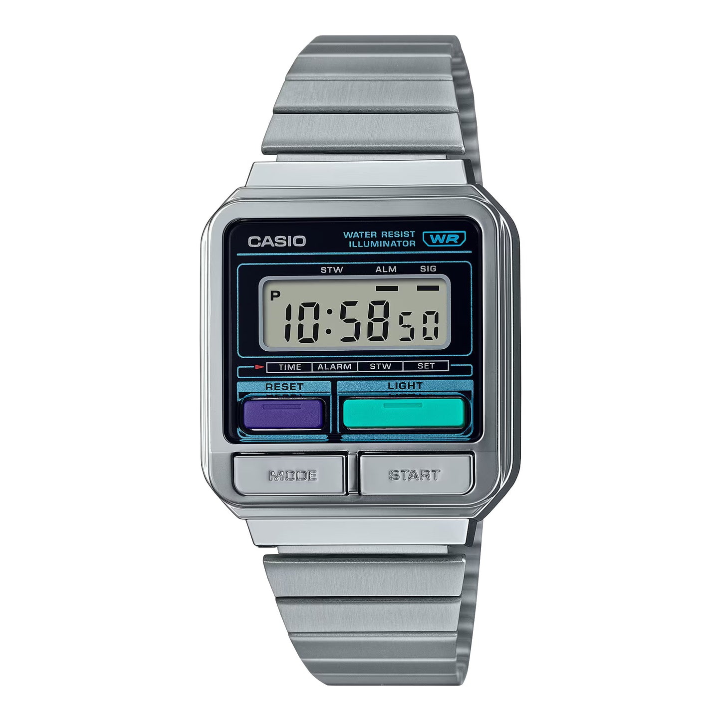 CASIO A120WE-1A A120WE A120 VINTAGE SILVER DIGITAL WATCH