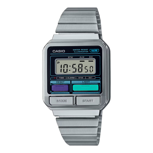 CASIO A120WE-1A A120WE A120 VINTAGE SILVER DIGITAL WATCH