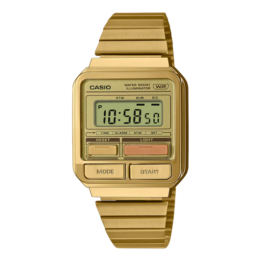 CASIO A120WEG-9AVT A120WEG A120 VINTAGE GOLD DIGITAL WATCH