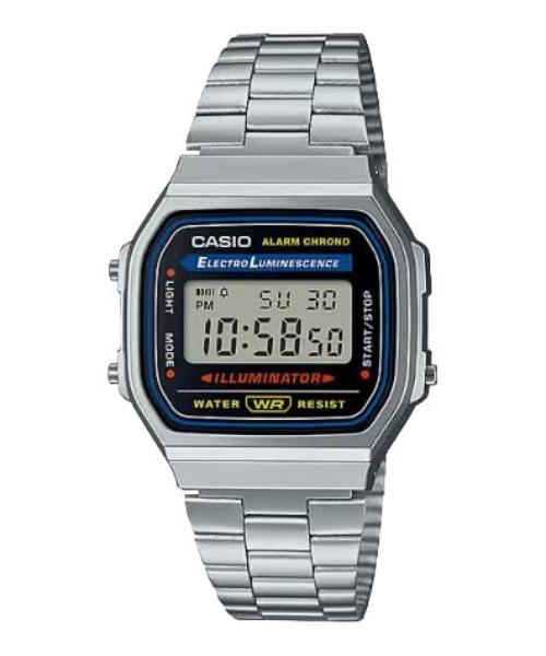 CASIO A168WA-1W A168WA A168 VINTAGE SILVER DIGITAL WATCH