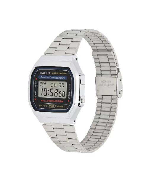 CASIO A168WA-1W A168WA A168 VINTAGE SILVER DIGITAL WATCH