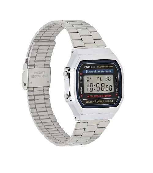 CASIO A168WA-1W A168WA A168 VINTAGE SILVER DIGITAL WATCH