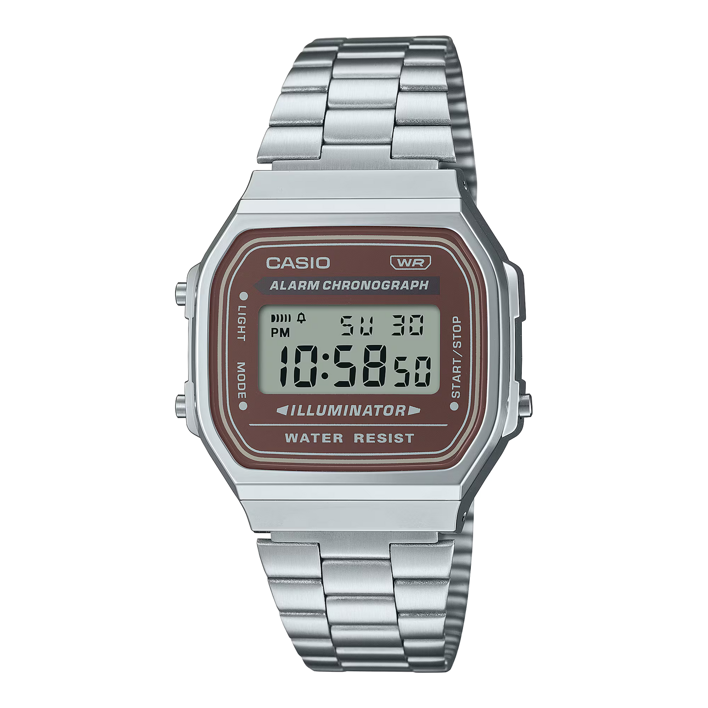 CASIO A168WA-5AY A168WA A168 VINTAGE BROWN DIAL DIGITAL WATCH
