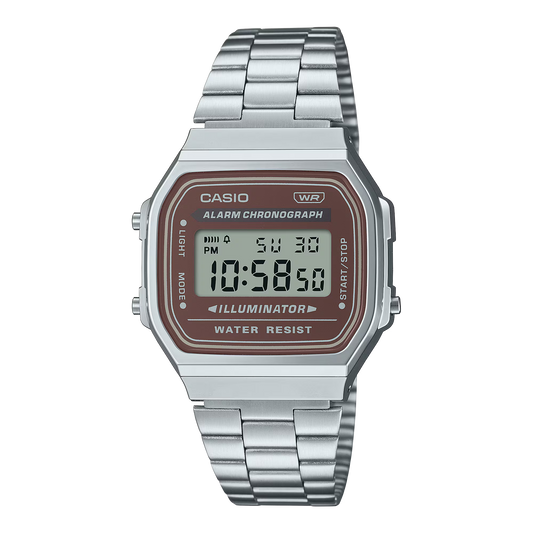 CASIO A168WA-5AY A168WA A168 VINTAGE BROWN DIAL DIGITAL WATCH