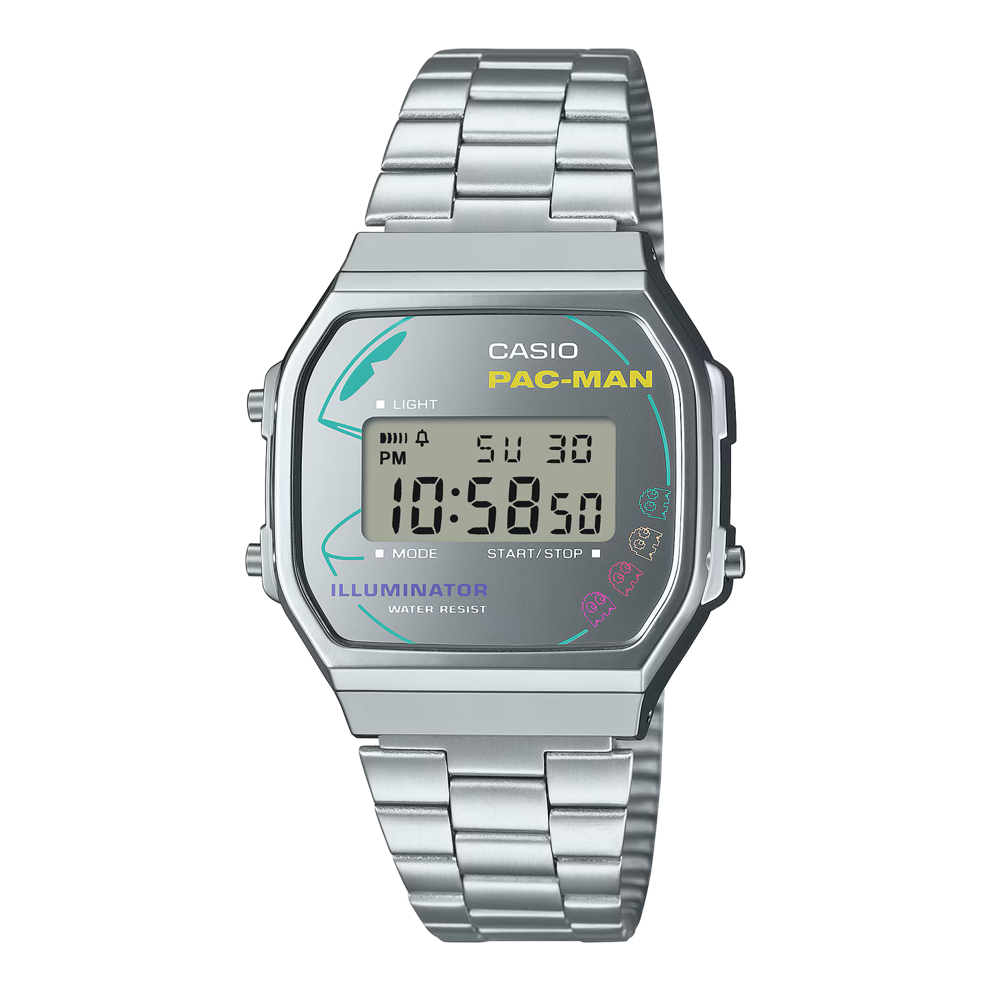 CASIO A168WEPC-7A A168 PAC-MAN COLLABORATION DIGITAL WATCH