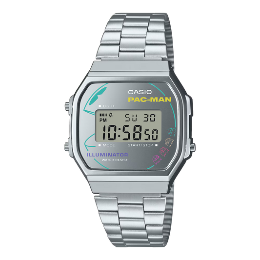 CASIO A168WEPC-7A A168 PAC-MAN COLLABORATION DIGITAL WATCH