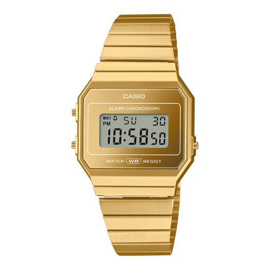 CASIO A700WEVG-9A A700WEVG GOLD-TONE / STEEL DIGITAL WATCH