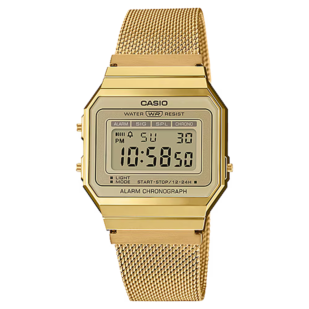 CASIO A700WMG-9AVT A700WMG-9A GOLD TONE / STEEL DIGITAL WATCH