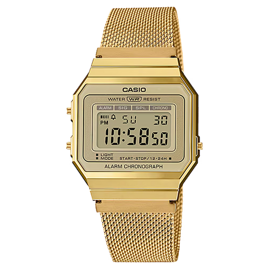 CASIO A700WMG-9AVT A700WMG-9A GOLD TONE / STEEL DIGITAL WATCH