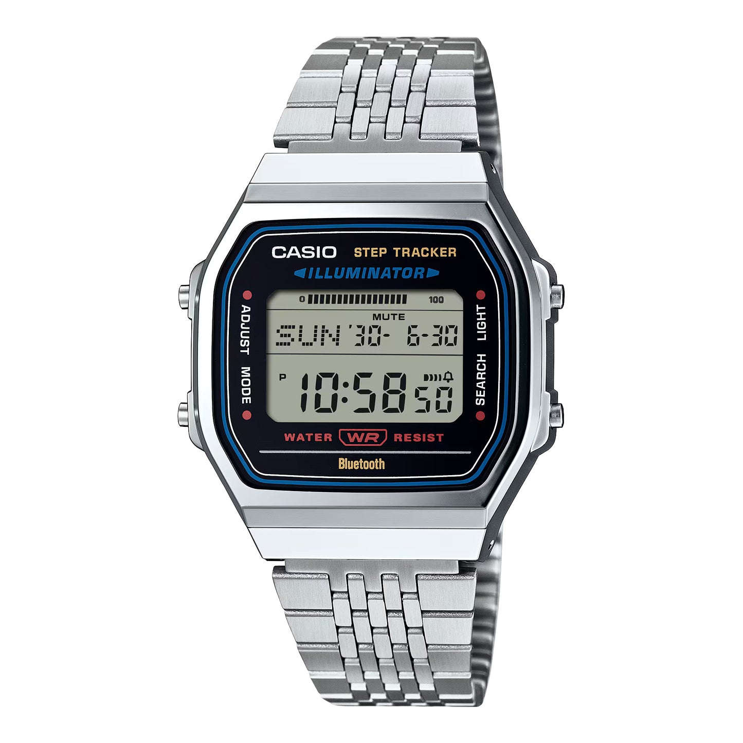 CASIO ABL100WE-1AVT ABL-100WE STAINLESS STEEL BLUETOOTH DIGITAL WATCH