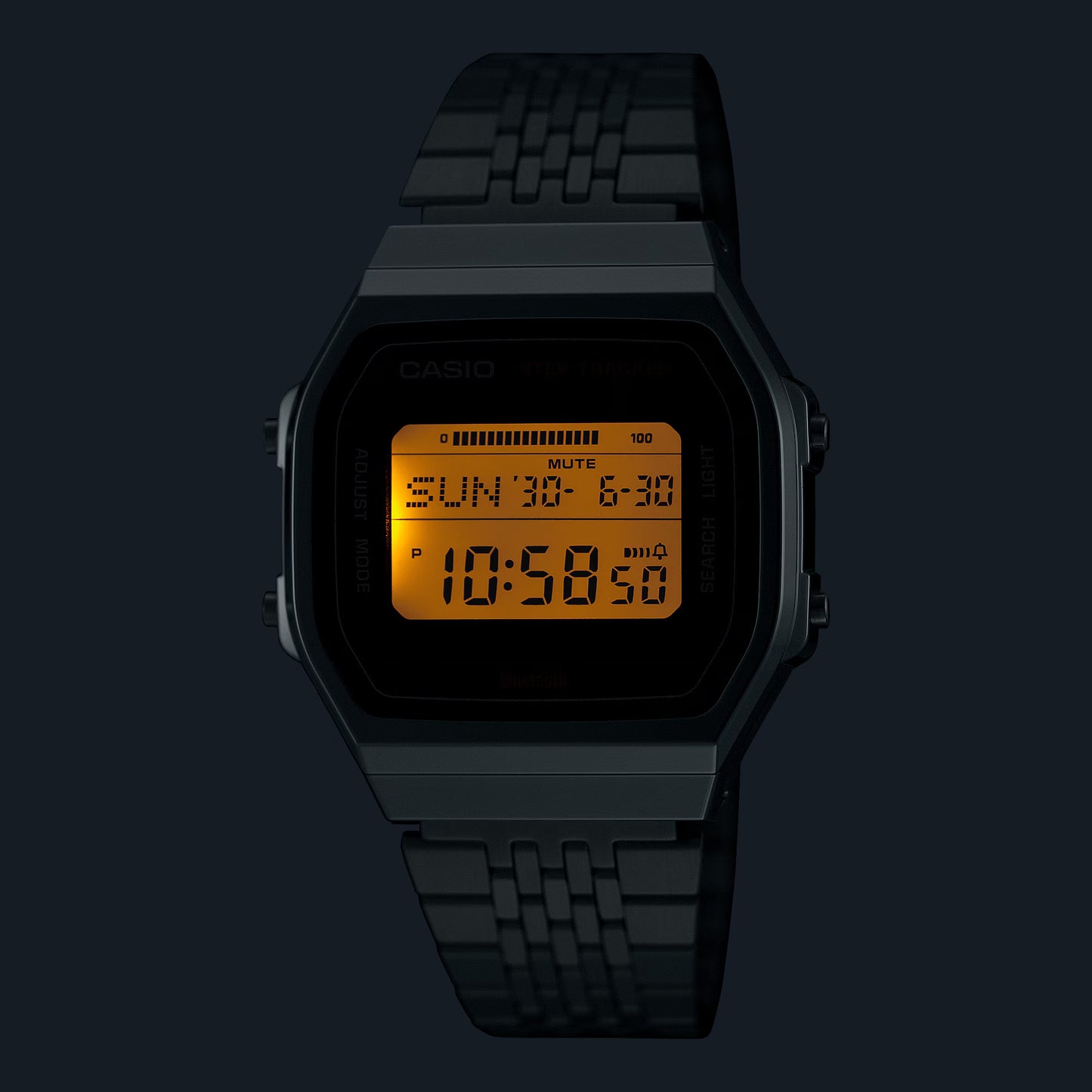 CASIO ABL100WE-7AVT ABL-100WE-7A STAINLESS STEEL BLUETOOTH DIGITAL WATCH