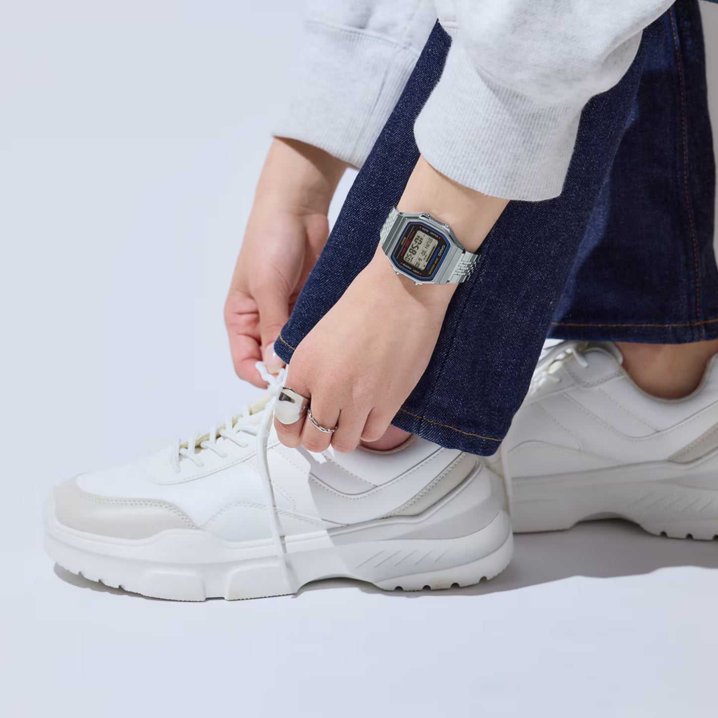 CASIO ABL100WE-1AVT ABL-100WE STAINLESS STEEL BLUETOOTH DIGITAL WATCH