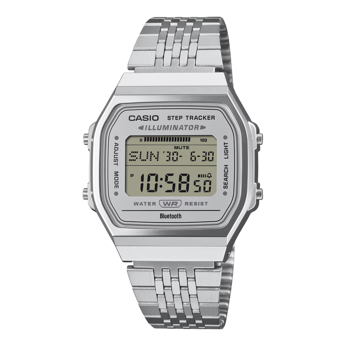 CASIO ABL100WE-7AVT ABL-100WE-7A STAINLESS STEEL BLUETOOTH DIGITAL WATCH