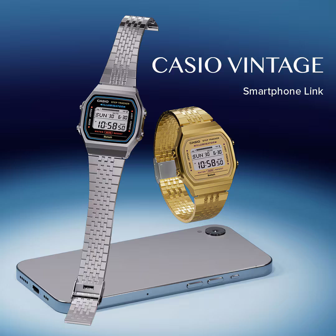 CASIO ABL100WE-1AVT ABL-100WE STAINLESS STEEL BLUETOOTH DIGITAL WATCH