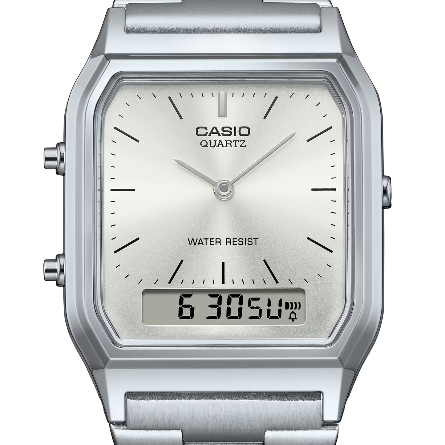CASIO AQ-230A-7AMQY A/D QUARTZ SILVER DIAL STEEL WATCH