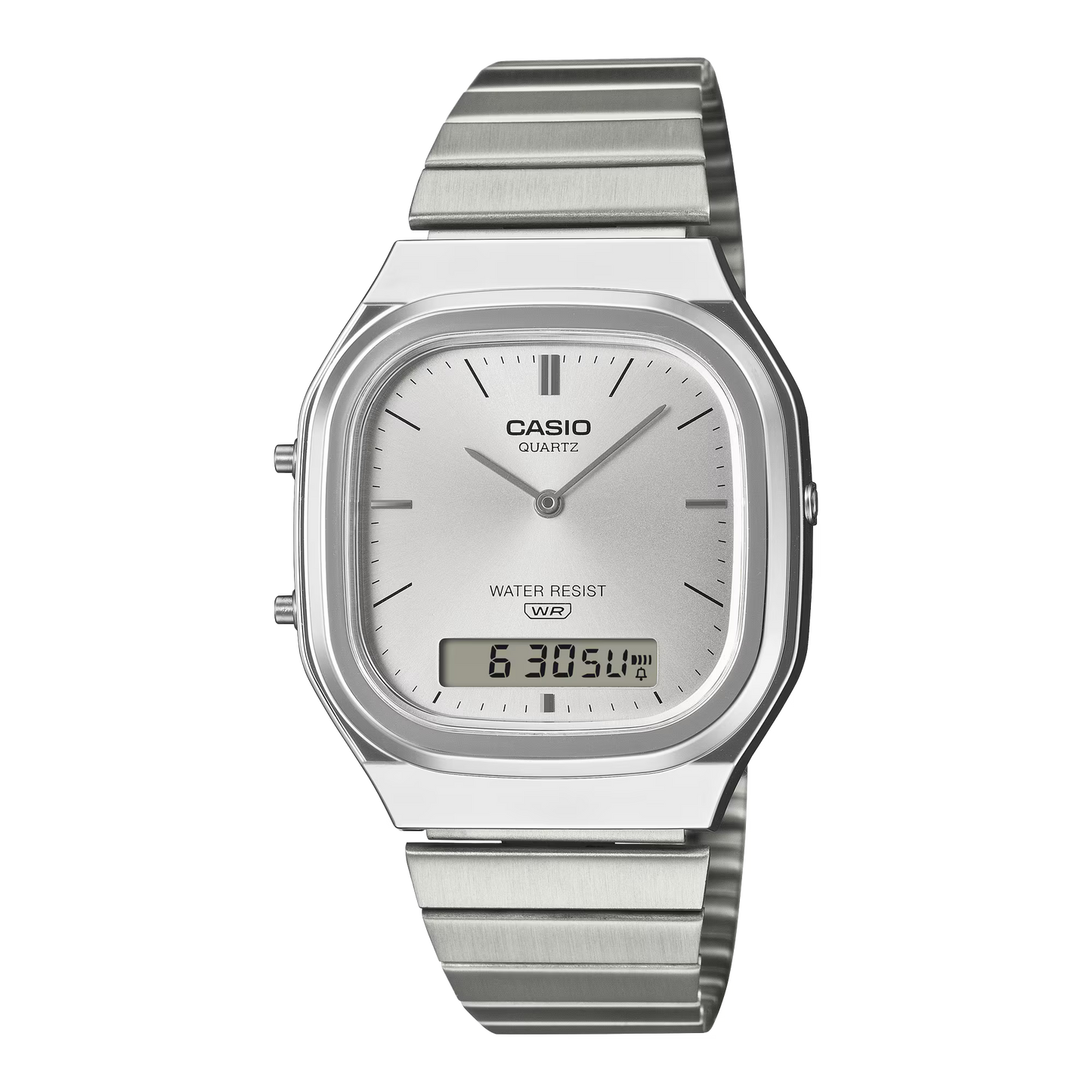 CASIO AQ-240E-7A AQ240E-7A A/D QUARTZ SILVER DIAL WATCH