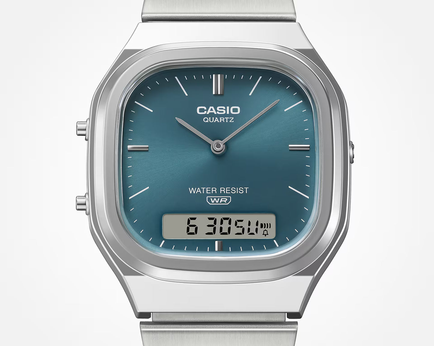 CASIO AQ-240E-3A AQ240E-3A A/D QUARTZ TEAL GREEN DIAL WATCH
