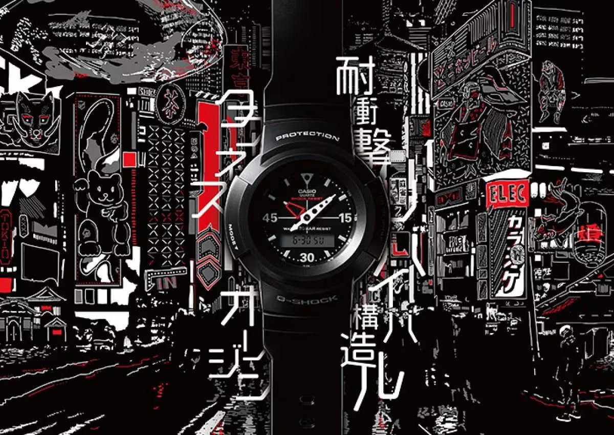 CASIO G-SHOCK AW-500E-1E BLACK ANALOG/DIGITAL WATCH