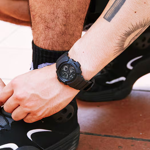 CASIO G-SHOCK AW-591BB-1A AW590 BLACK ANALOG/DIGITAL WATCH