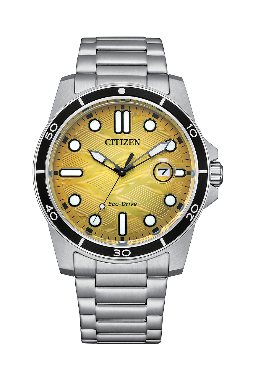 CITIZEN AW1816-89X MARINE ECO-DRIVE YELLOW DIAL WATCH