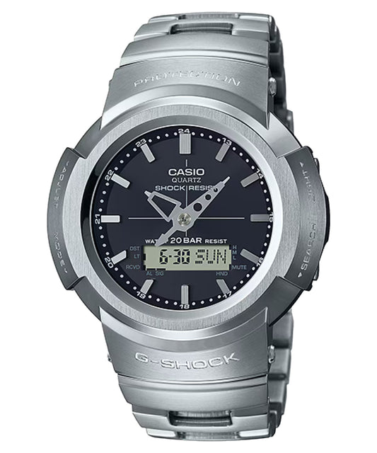 CASIO G-SHOCK AWM-500D-1A STEEL FULL METAL SOLAR MULTIBAND A/D WATCH