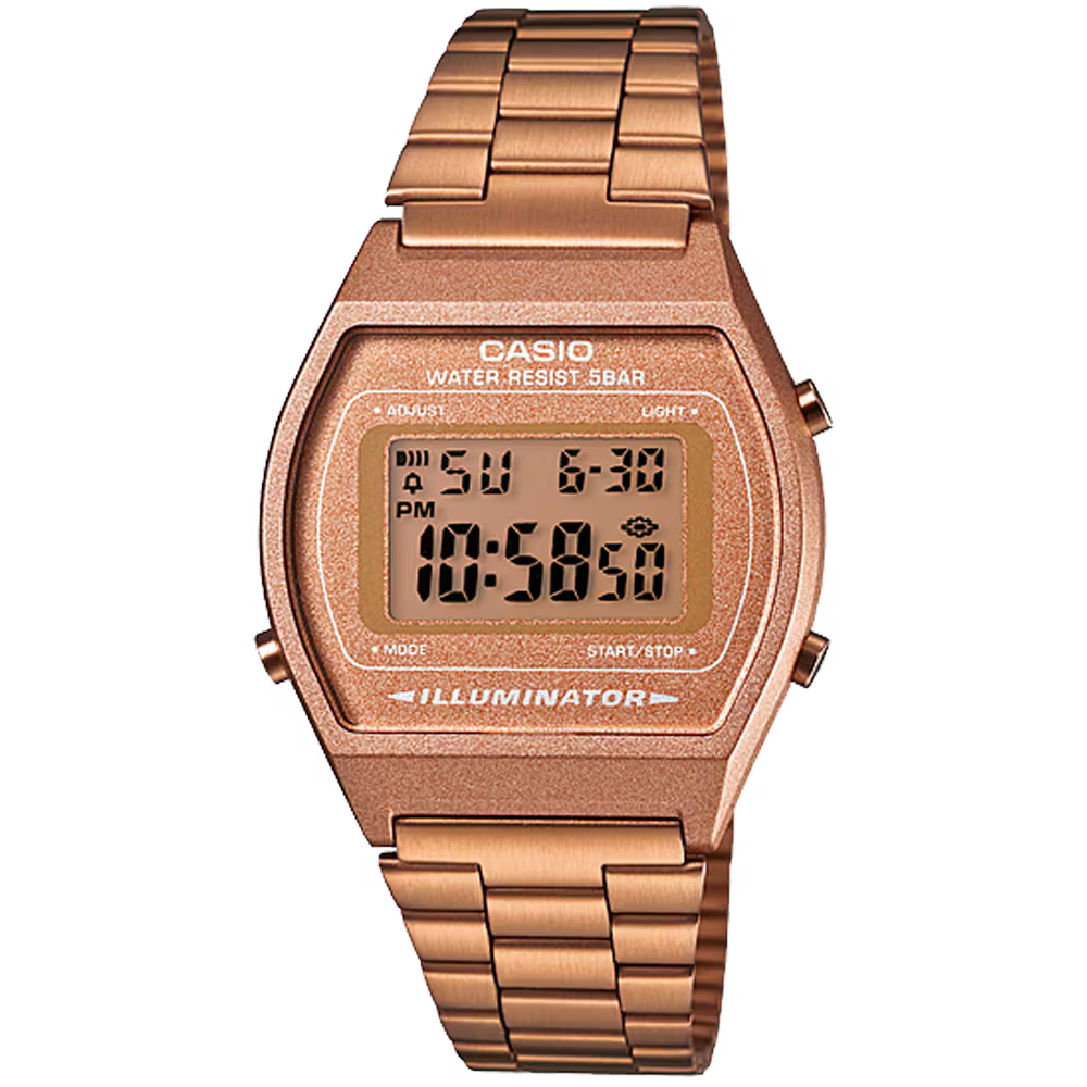 CASIO B640WC-5A VINTAGE SERIES ROSE GOLD DIGITAL QUARTZ WATCH