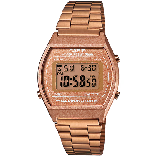 CASIO B640WC-5A VINTAGE SERIES ROSE GOLD DIGITAL QUARTZ WATCH