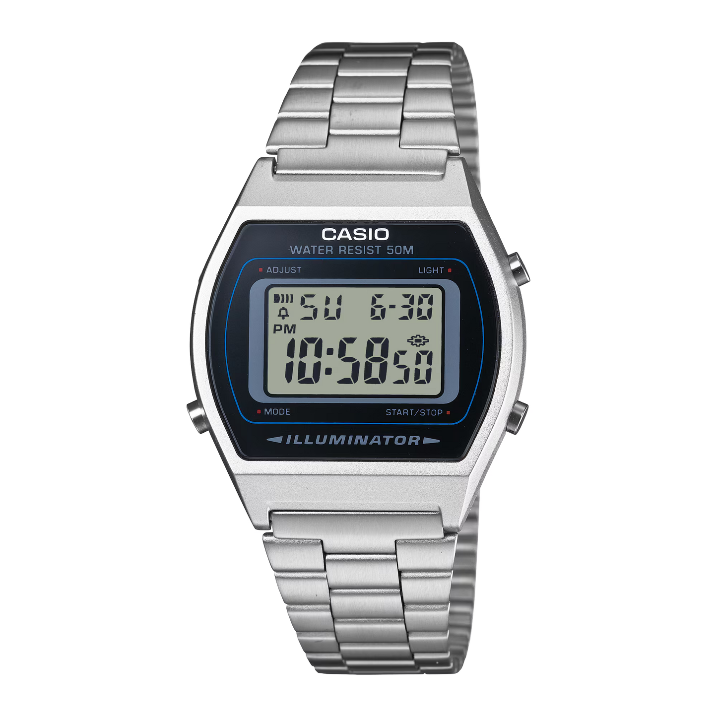 CASIO B640WD-1AV VINTAGE SERIES SILVER DIGITAL QUARTZ WATCH