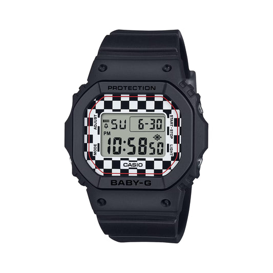 CASIO BABY-G BGD-565GS-1 BLACK CHECKERBOARD DIGITAL WATCH