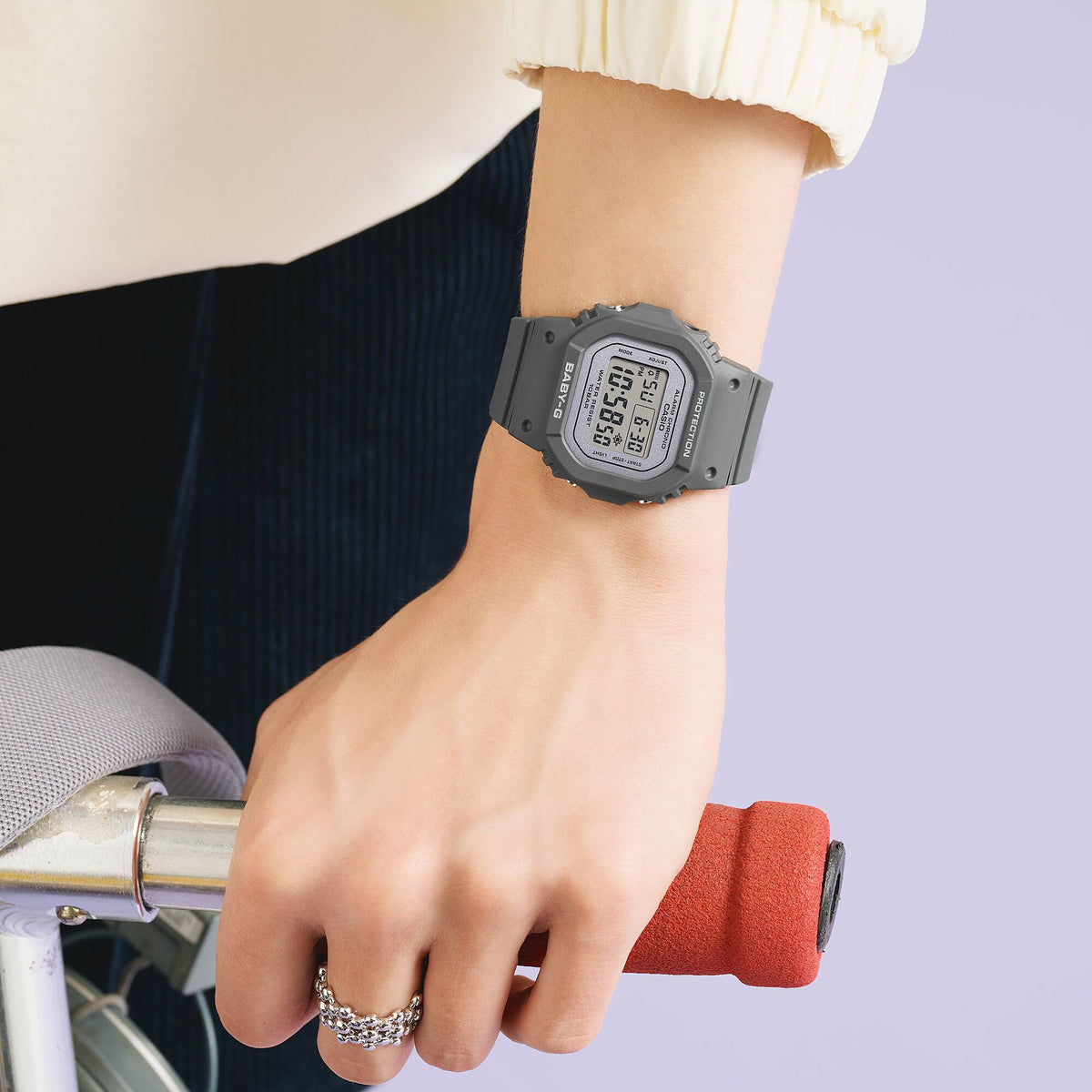 CASIO BABY-G BGD-565SC-1 GREY DIGITAL LADIES WATCH