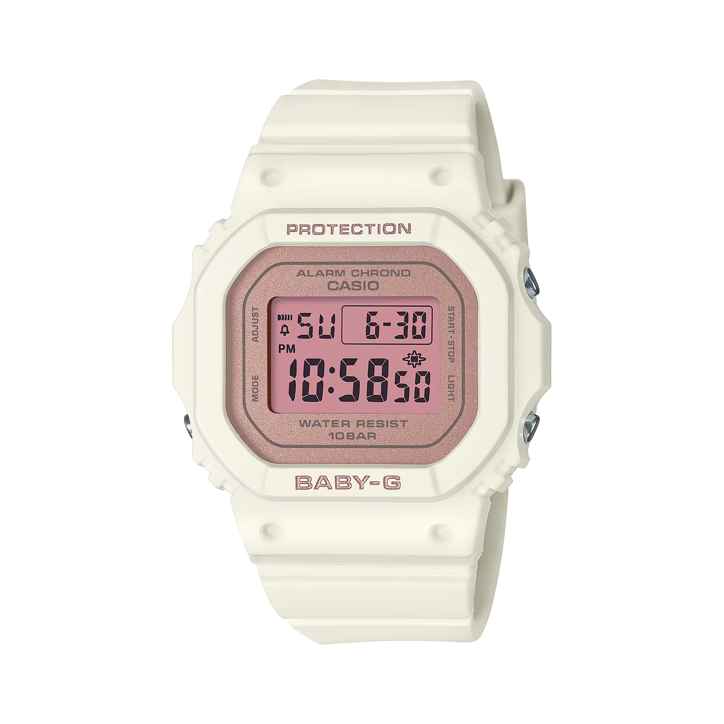 CASIO BABY-G BGD-565SC-4 WHITE/PINK DIGITAL WATCH