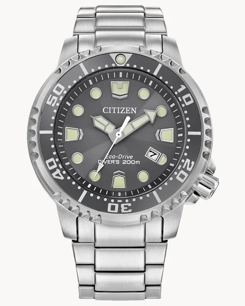 CITIZEN BN0167-50H ECO-DRIVE PROMASTER DIVER GREY DIAL WATCH