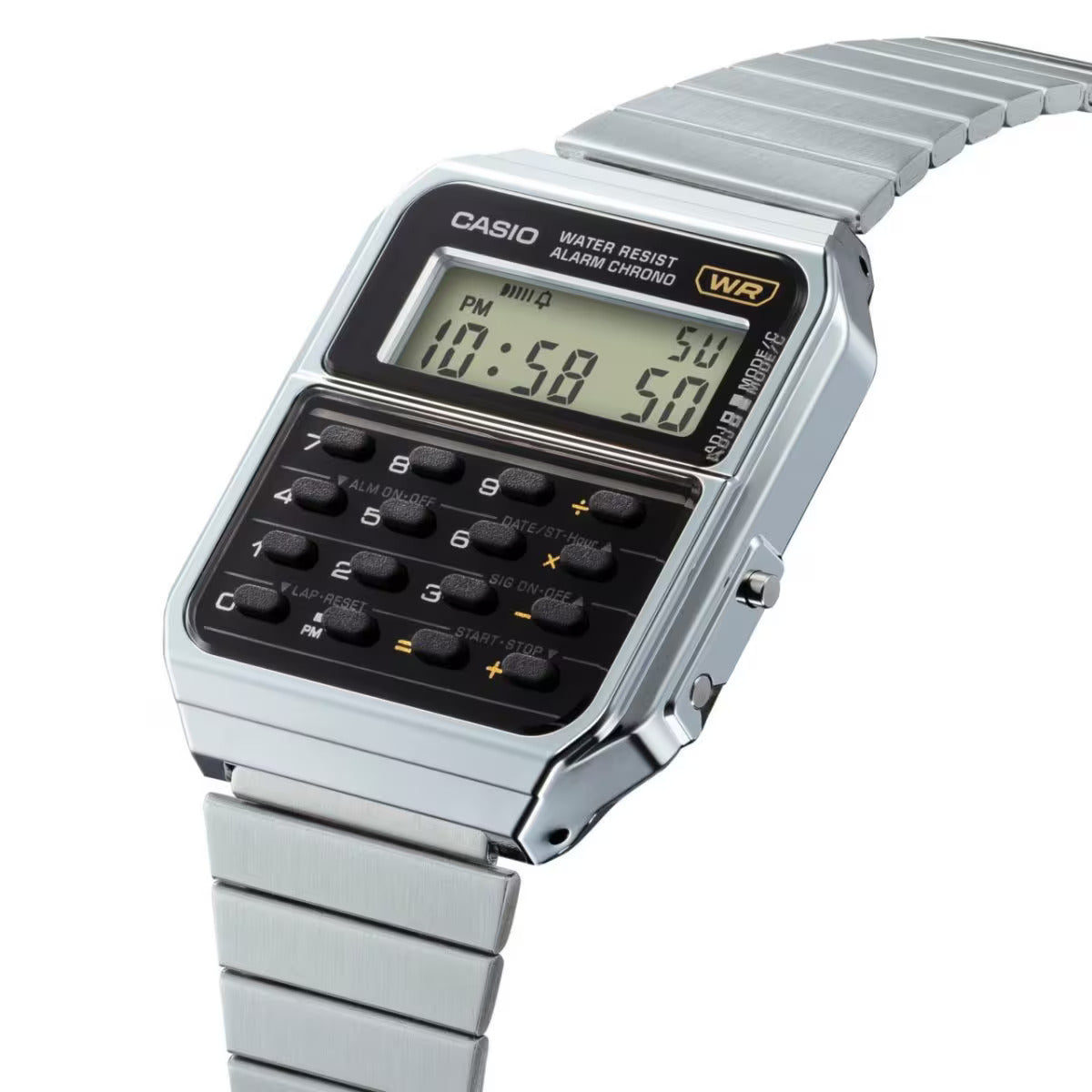 CASIO CA-500WE-1A CA500 CLASSIC CALCULATOR SILVER DIGITAL WATCH