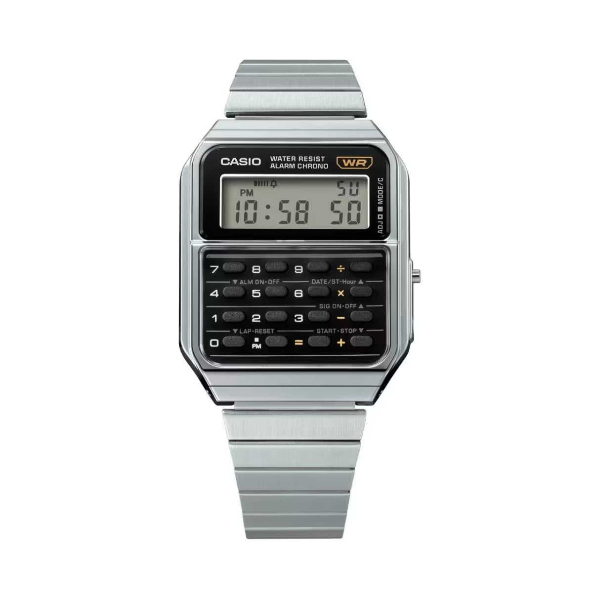 CASIO CA-500WE-1A CA500 CLASSIC CALCULATOR SILVER DIGITAL WATCH