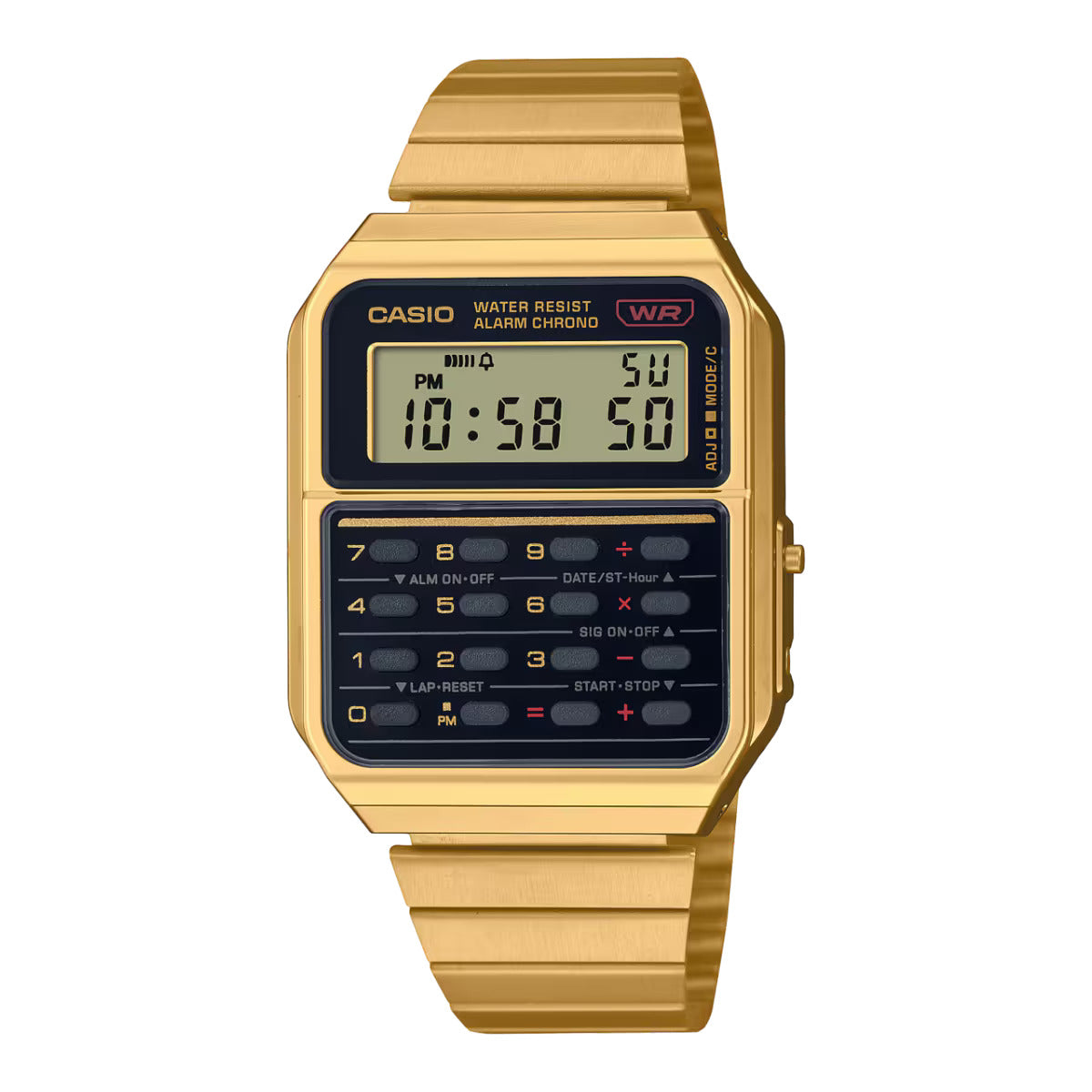CASIO CA-500WEG-1A CA500 CLASSIC CALCULATOR GOLD DIGITAL WATCH