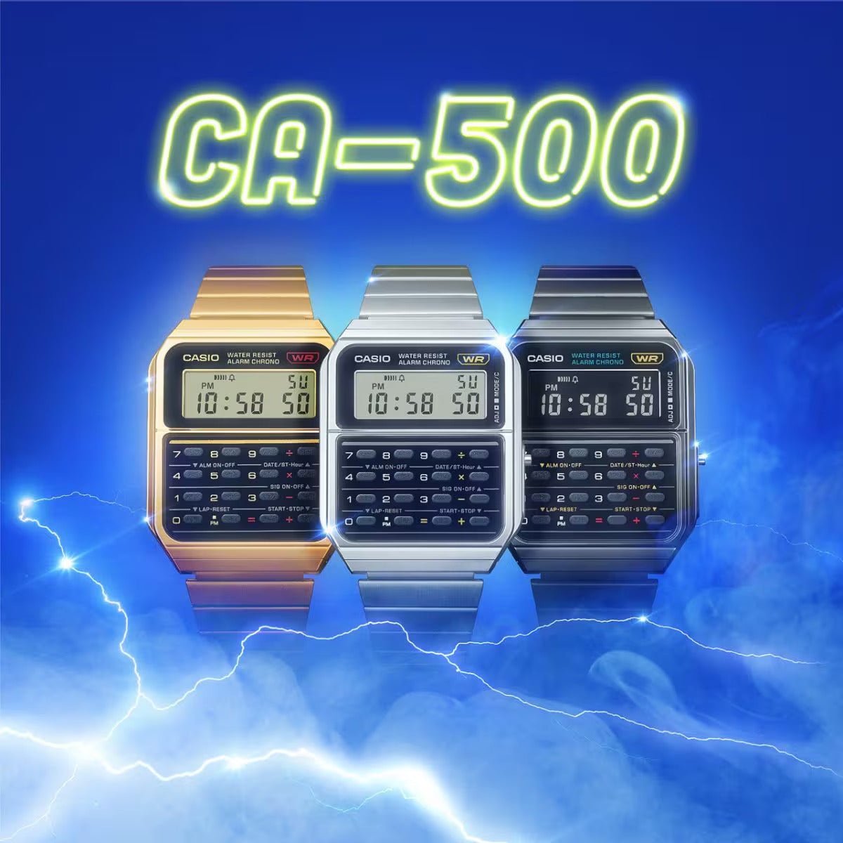 CASIO CA-500WEG-1A CA500 CLASSIC CALCULATOR GOLD DIGITAL WATCH