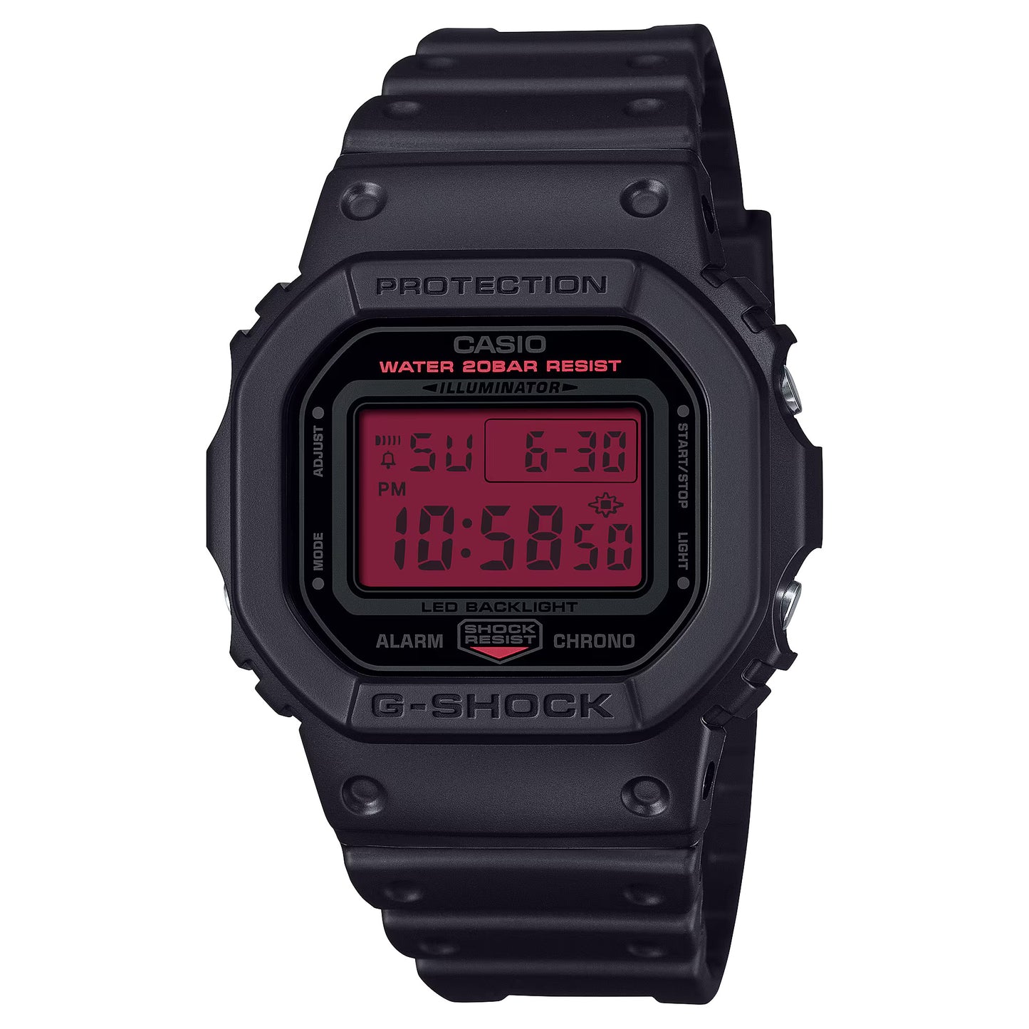 CASIO G-SHOCK DW-5600BBR-1 DW5600 BLACK / BOLD RED DIGITAL WATCH
