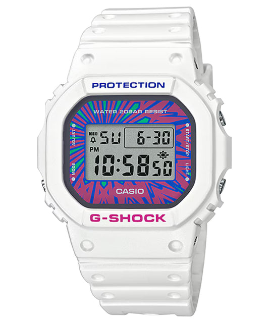 CASIO G-SHOCK DW-5600DN-7 WHITE PSYCHEDELIC DIGITAL WATCH