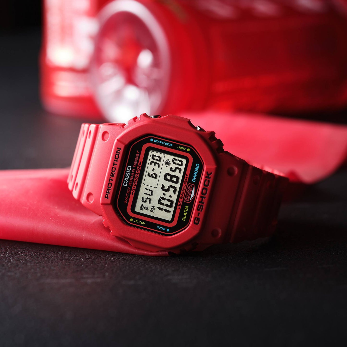 CASIO G-SHOCK DW-5600EP-4 VIVID RED DIGITAL WATCH