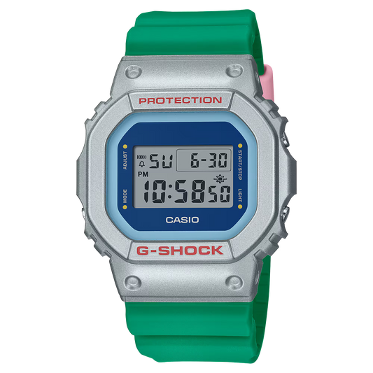 CASIO G-SHOCK DW-5600EU-8A3 GREEN / SILVER MENS DIGITAL WATCH