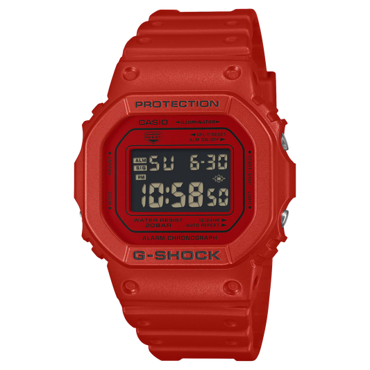 CASIO G-SHOCK DW-5600RRB-4 DW5600 NEW VIVID RED DIGITAL WATCH