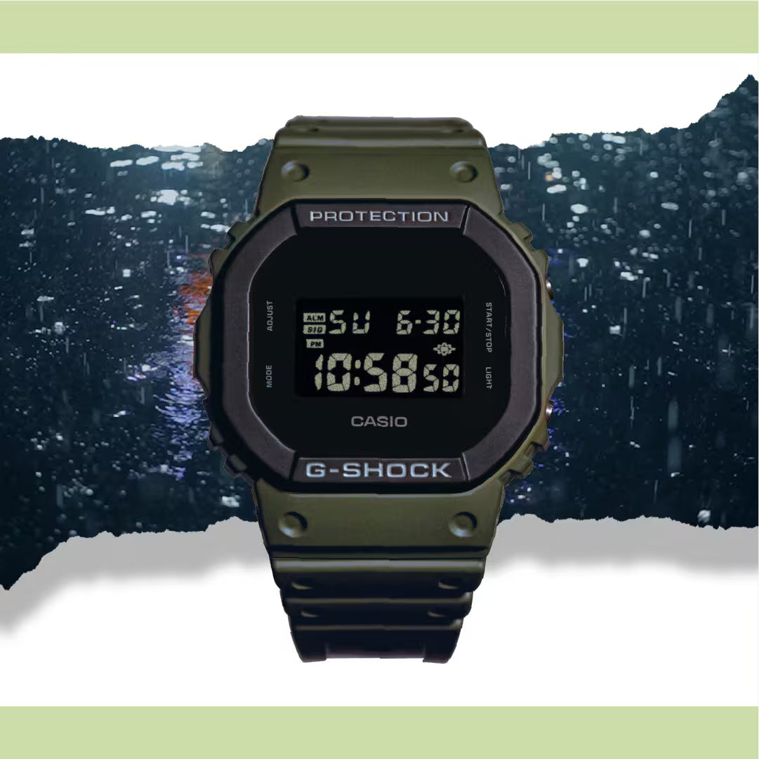 CASIO G-SHOCK DW-5610UU-3 GREEN / BLACK DIGITAL WATCH
