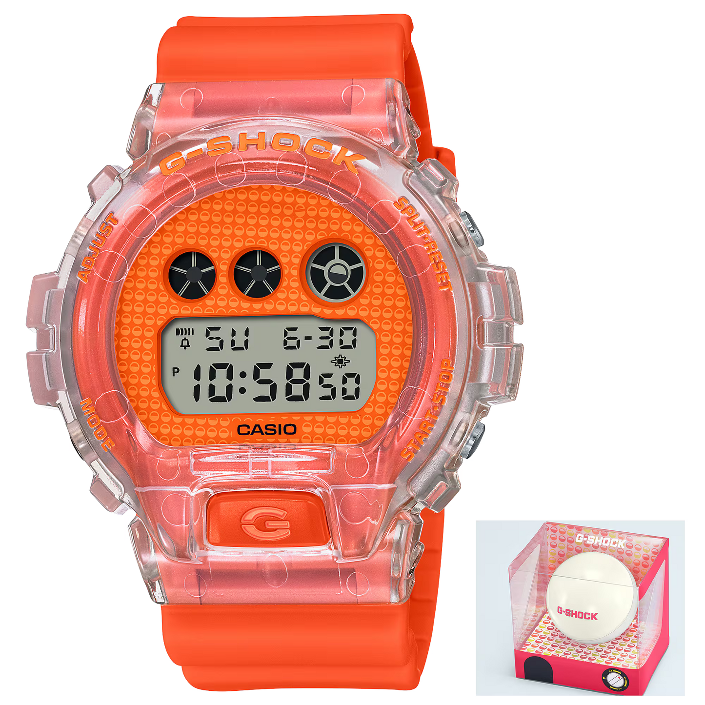 CASIO G-SHOCK DW-6900GL-4 ORANGE "LUCKY DROP" DIGITAL WATCH